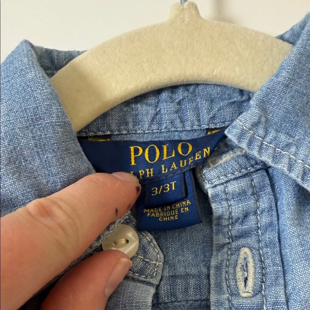 Ralph Lauren Light Blue Denim Shirt for Kids